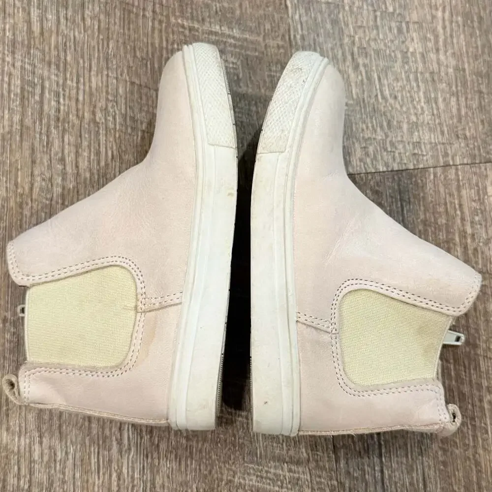 Consciously Kids Light Pink Leather Booties size 7 little kids